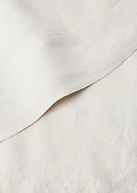 Washed linen top sheet for 150/160 cm bed