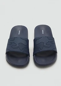 Camouflage-style flip-flops