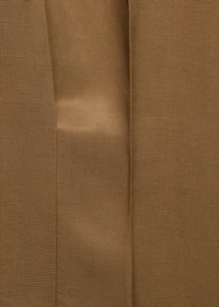 Linen-blend pleated pants