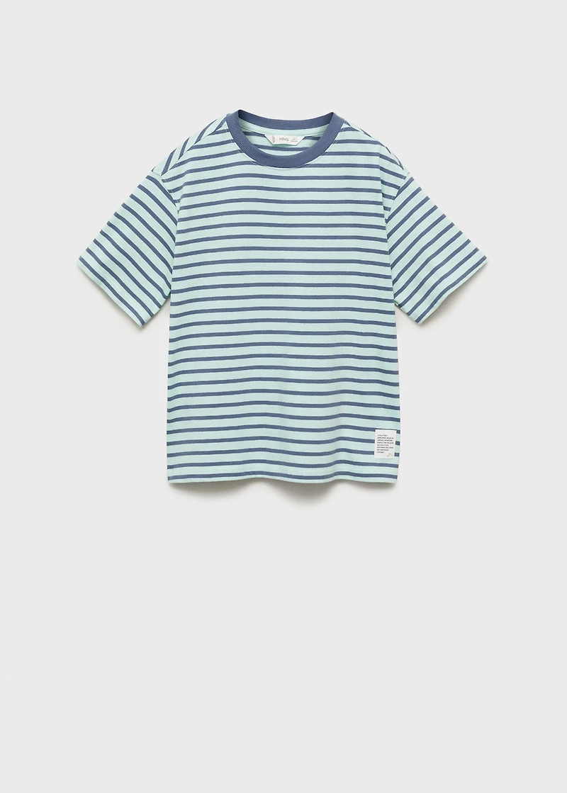 Striped t-shirt with contrasting collar