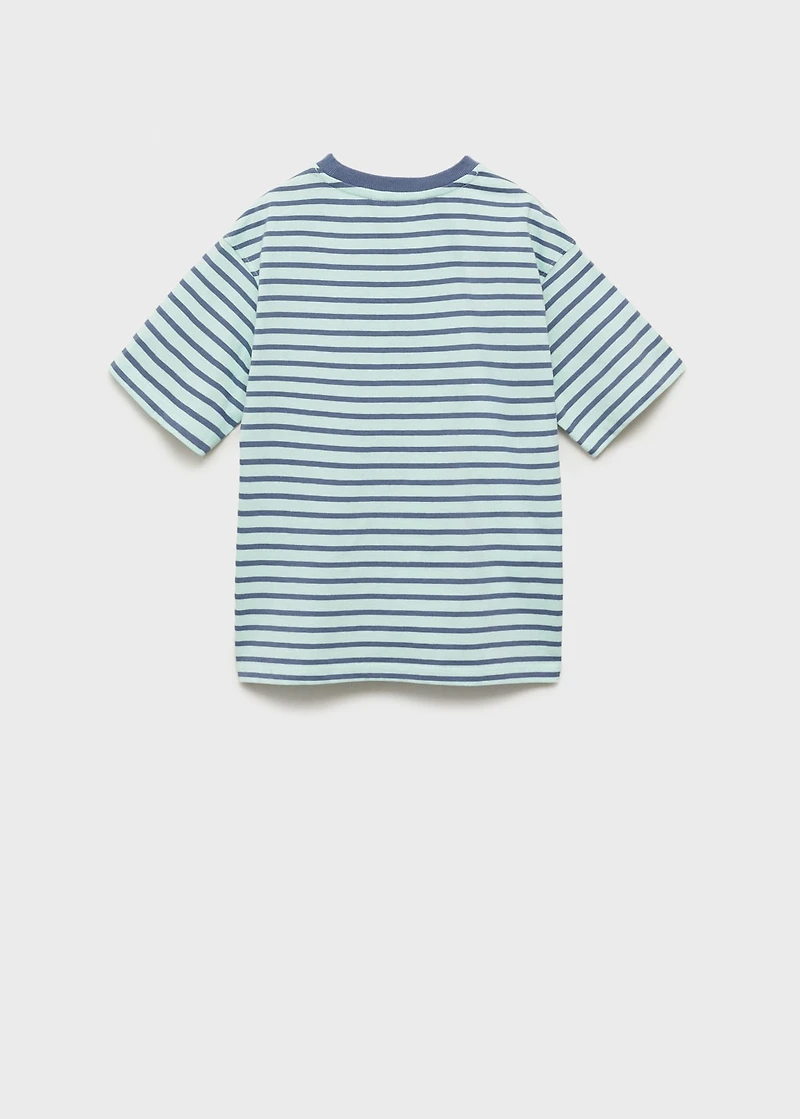 Striped t-shirt with contrasting collar