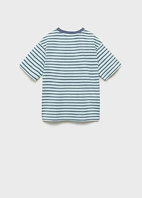 Striped t-shirt with contrasting collar