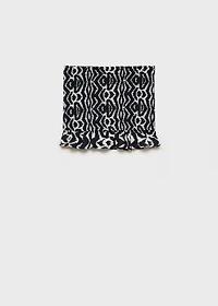 Strapless top with ruffles