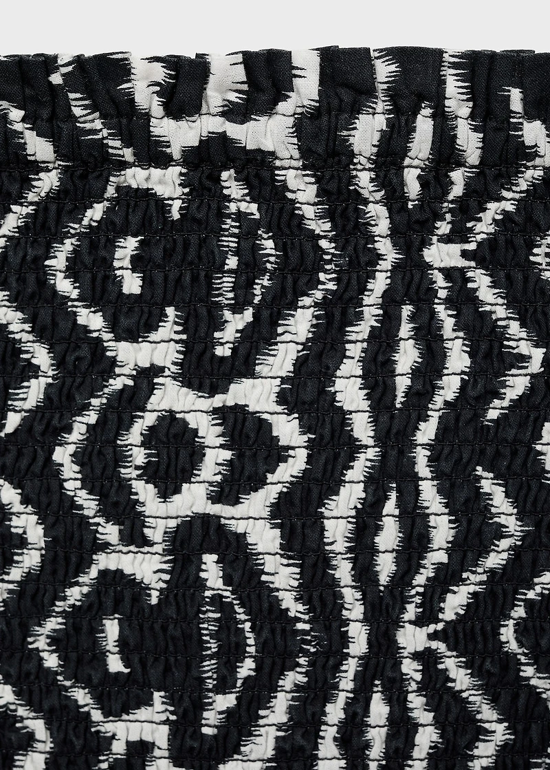 Strapless top with ruffles