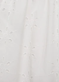 Embroidered straight-fit pants