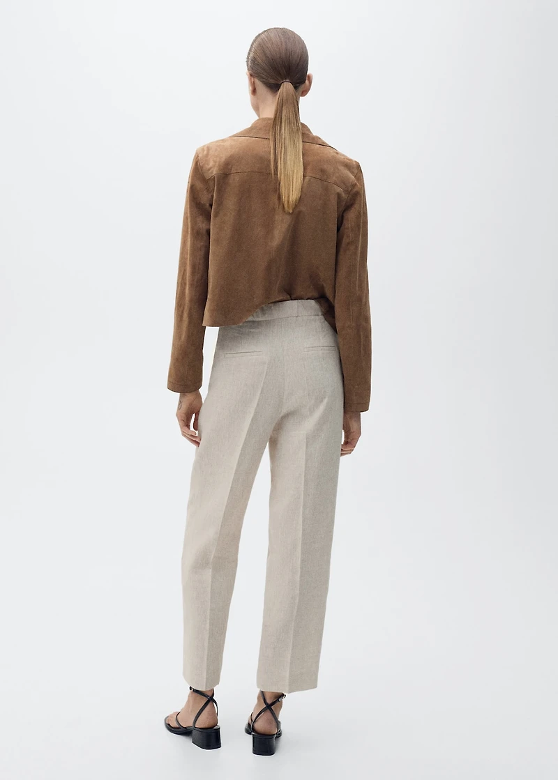 Pleated linen pants