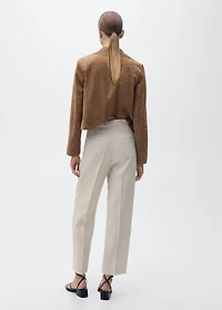 Pleated linen pants