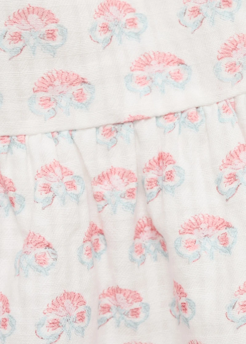 Floral embroidered dress with straps