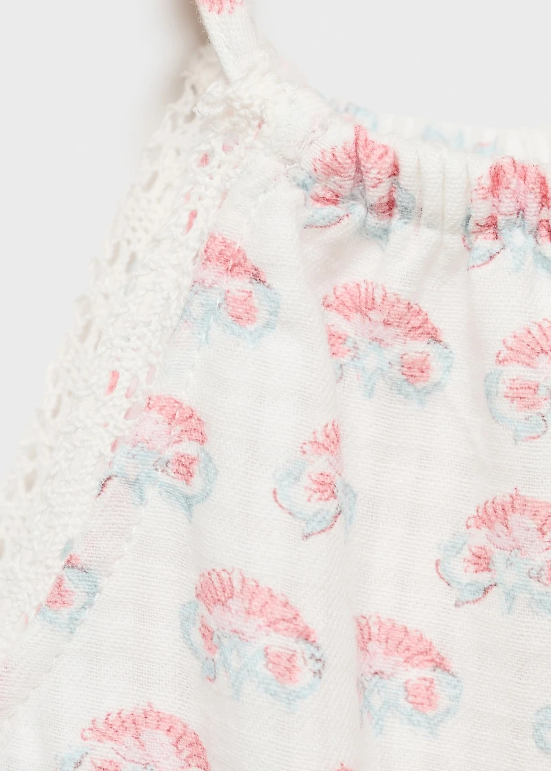 Floral embroidered dress with straps