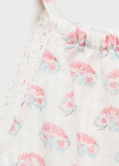 Floral embroidered dress with straps