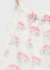 Floral embroidered dress with straps