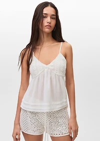 Sequin crochet shorts