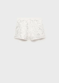 Sequin crochet shorts