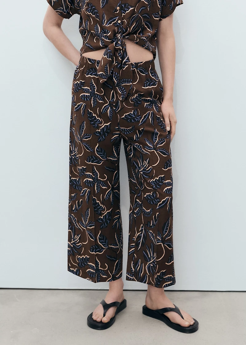 Printed culotte pants