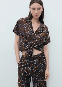 Printed culotte pants