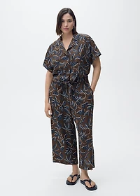 Printed culotte pants
