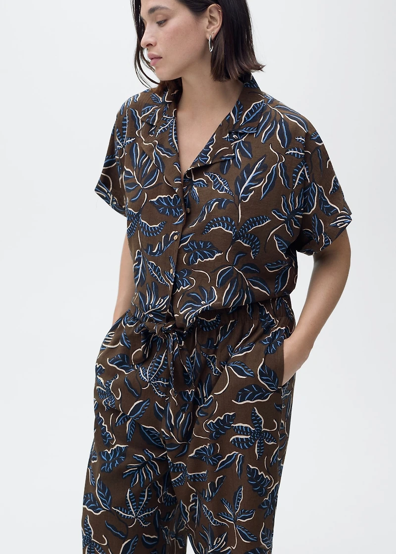 Printed culotte pants