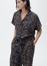 Printed culotte pants