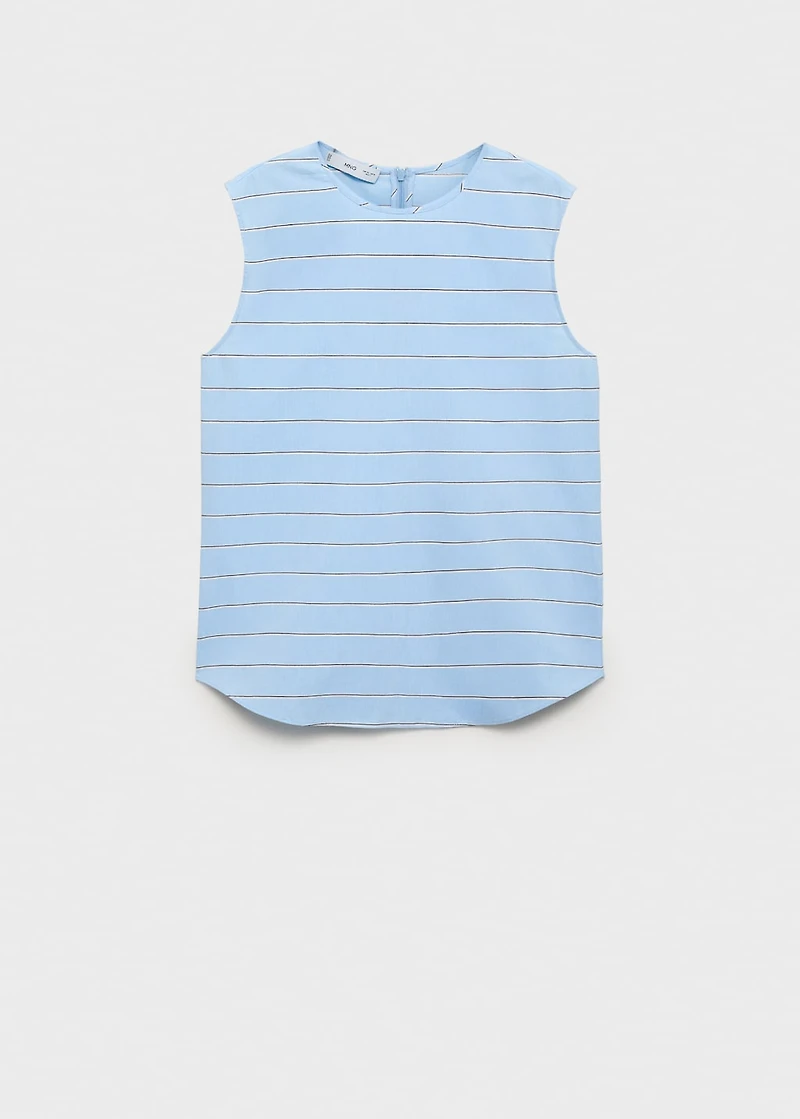 Striped cotton blouse