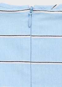 Striped cotton blouse