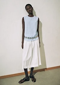 Striped cotton blouse