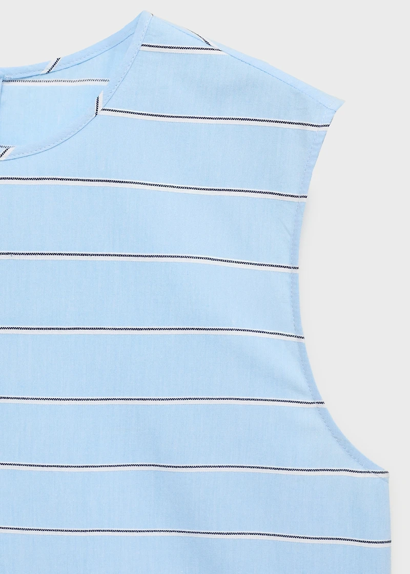 Striped cotton blouse