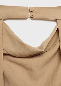 Lyocell top with draped neck