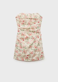 Strapless floral dress
