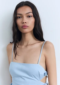 Short cut-out dress with bows