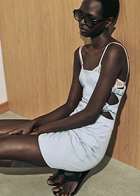 Short cut-out dress with bows