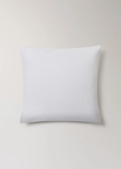 Two percale cotton fine-stripe pillowcases 60x60 cm