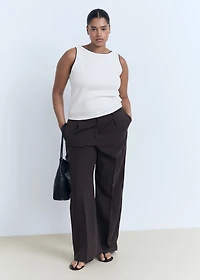 Cotton top with contrasting trim