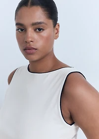 Cotton top with contrasting trim