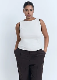 Cotton top with contrasting trim