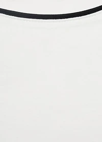 Cotton top with contrasting trim