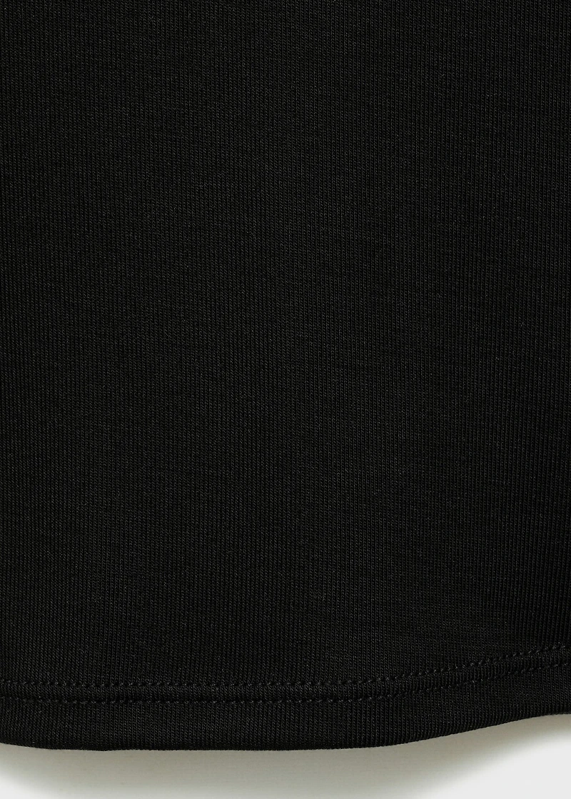 Lyocell top with contrasting trim