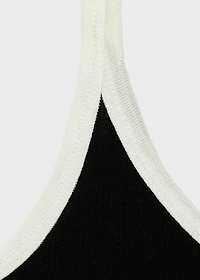 Lyocell top with contrasting trim