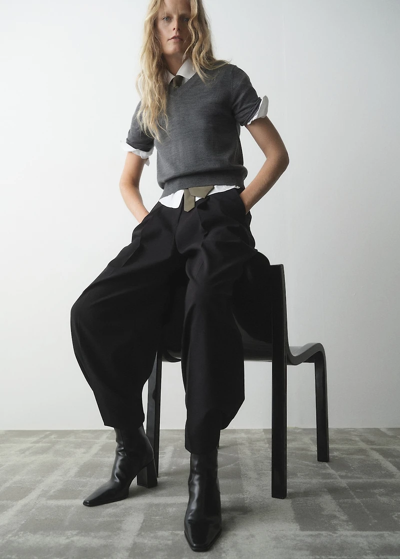 Ankle boots with block heel