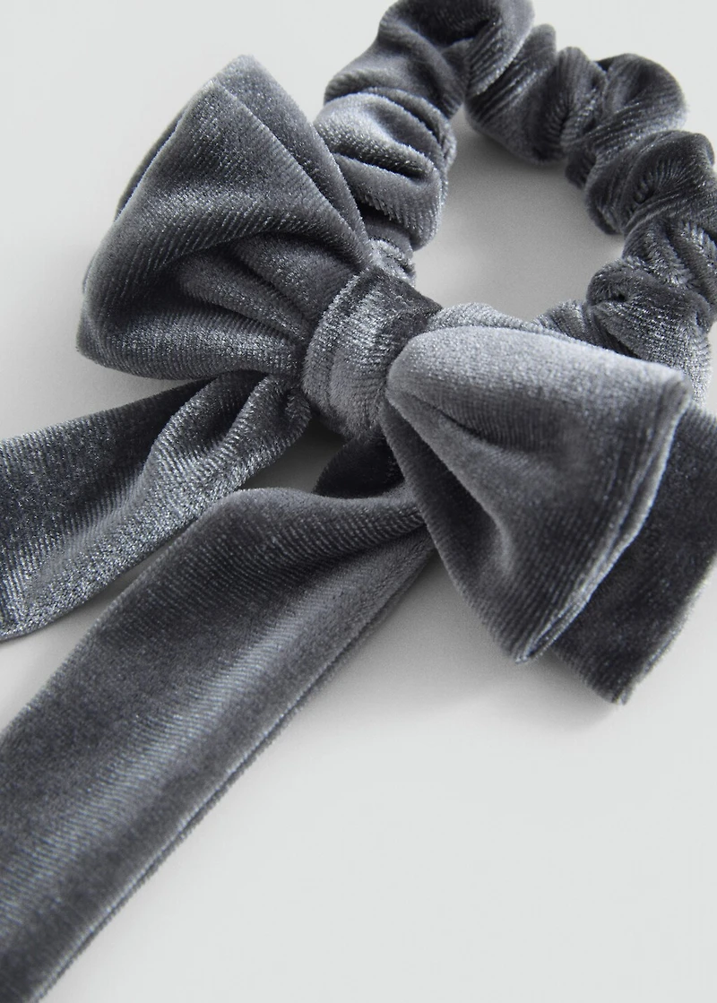Velvet bow hair tie