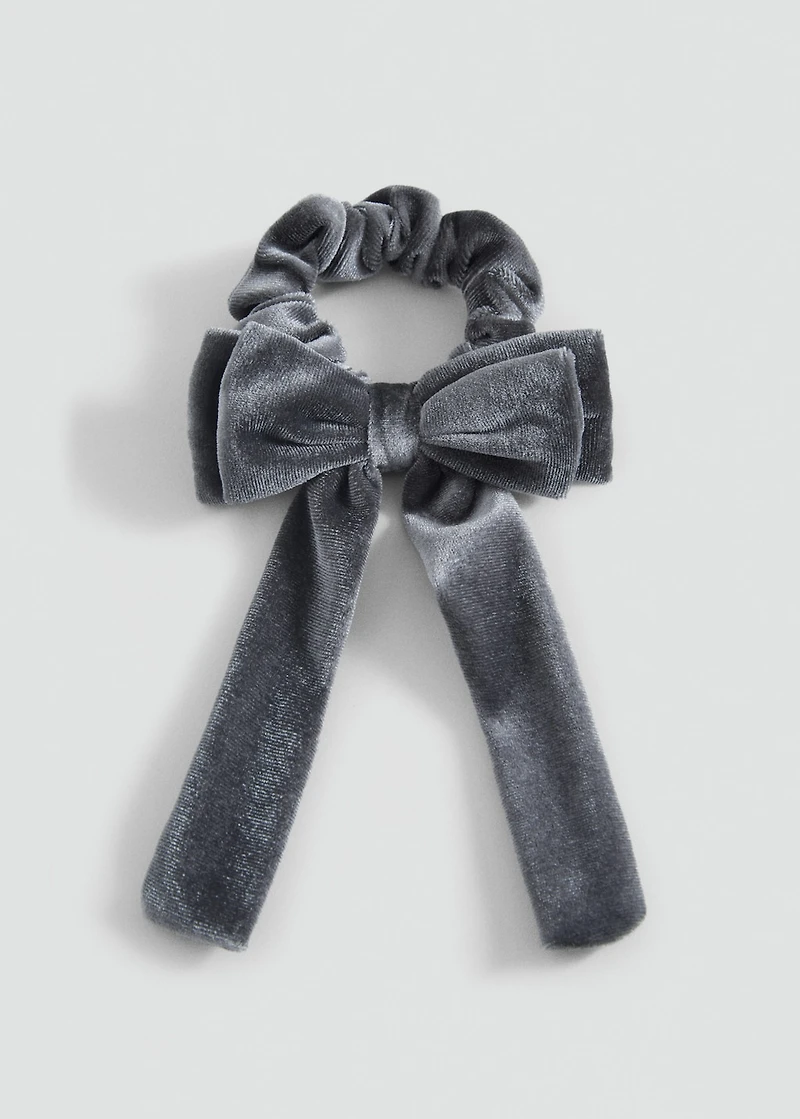 Velvet bow hair tie