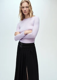 Ribbed round-neck sweater