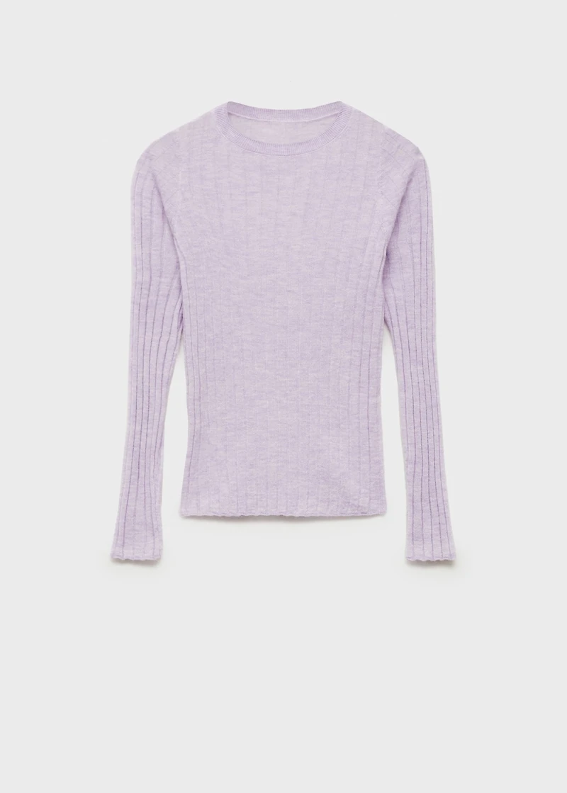 Ribbed round-neck sweater