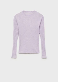 Ribbed round-neck sweater