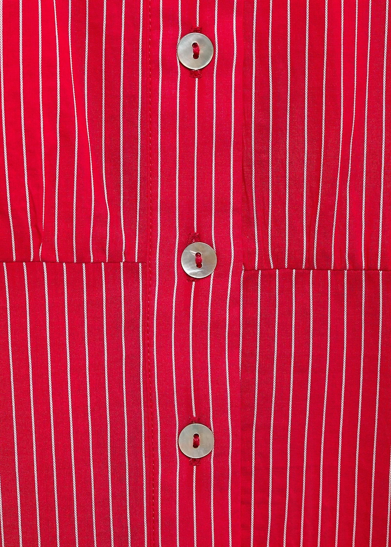 Striped cotton shirt dress
