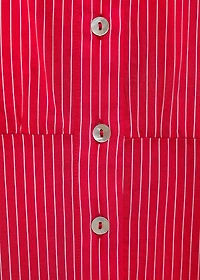 Striped cotton shirt dress