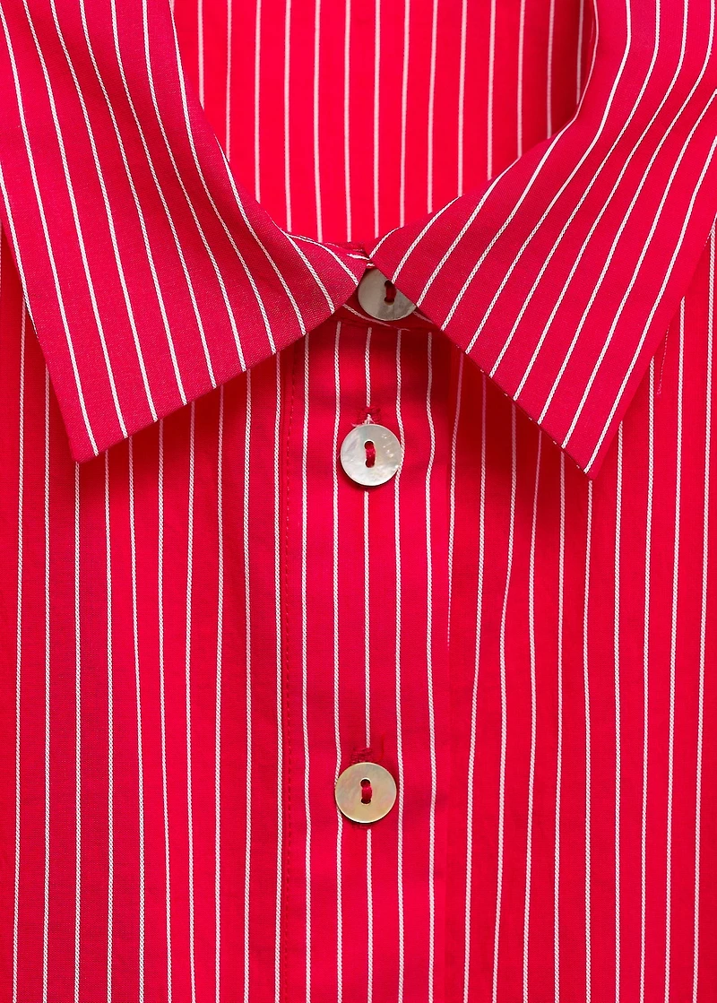 Striped cotton shirt dress