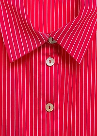 Striped cotton shirt dress