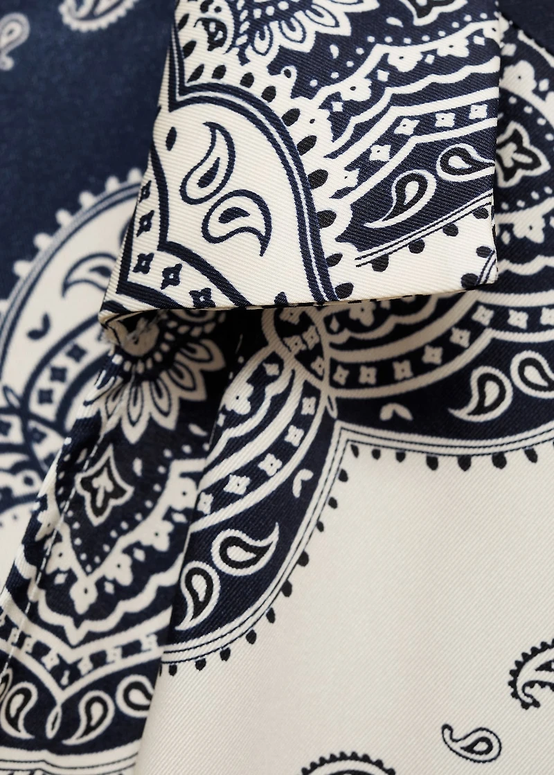 Paisley-print shirt dress