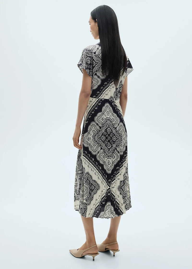 Paisley-print shirt dress