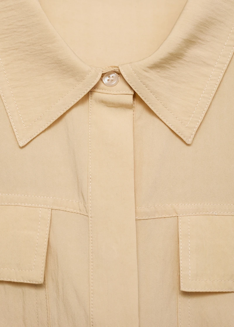 Knot detail shirt dress